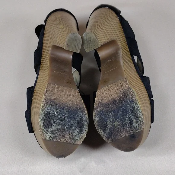 Bakers McKinley Boho Retro Platform Strappy Casual Stylish Black Wedge Sandals - Picture 5 of 14